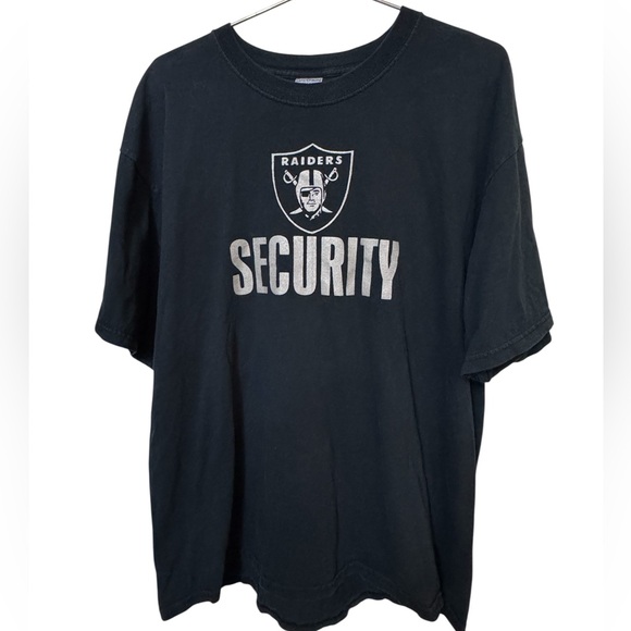 Gildan Other - Vintage Oakland Raiders Security Funny Broncos Black NFL T-Shirt Men’s XL RARE